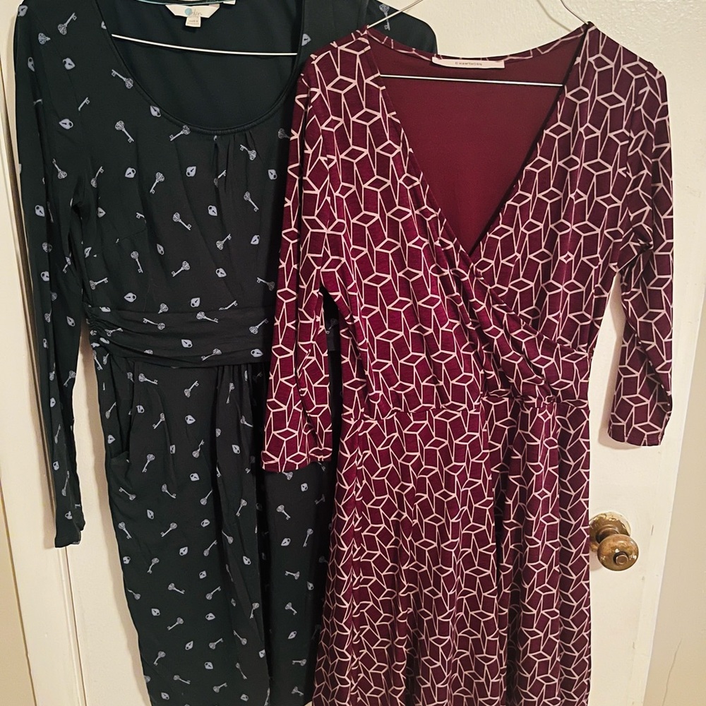 Two Boden dresses. Classy and comfortable.